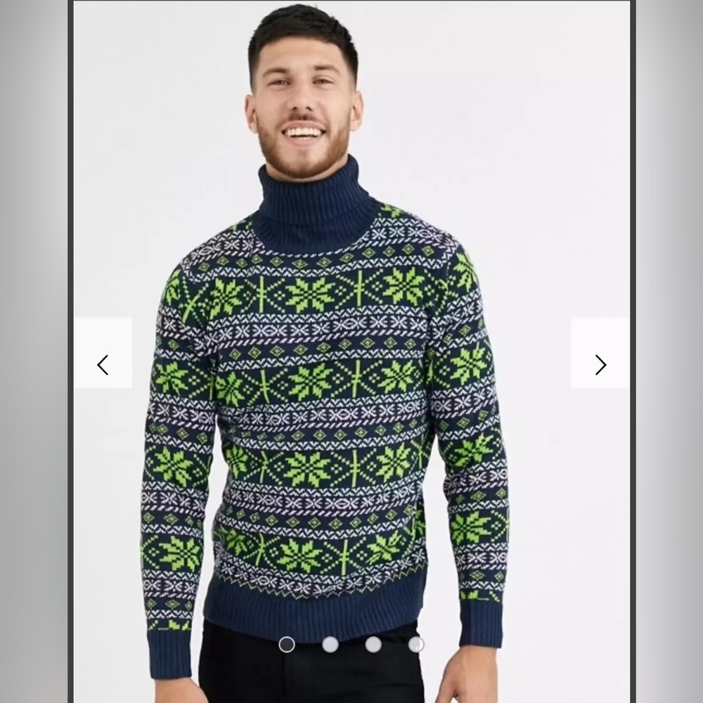 Native Youth Turtleneck Ski Sweater NWT